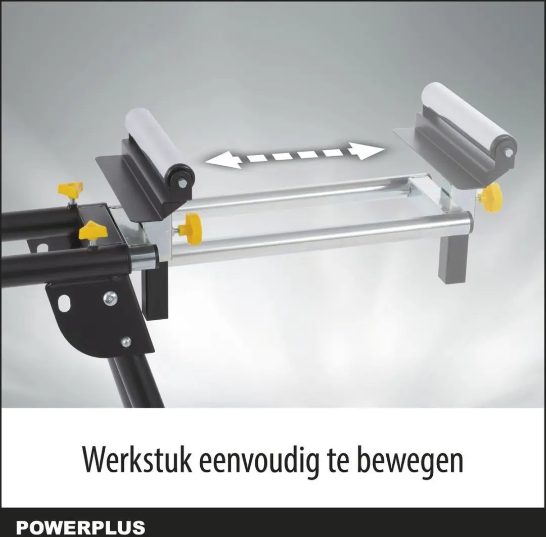 Powerplus POWX075200 Verstekzaagonderstel - 200x635mm - 150kg - Zwart