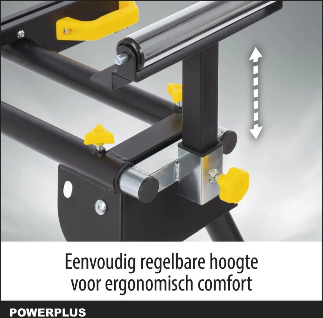 Powerplus POWX075200 Verstekzaagonderstel - 200x635mm - 150kg - Zwart - afbeelding 6 van 6