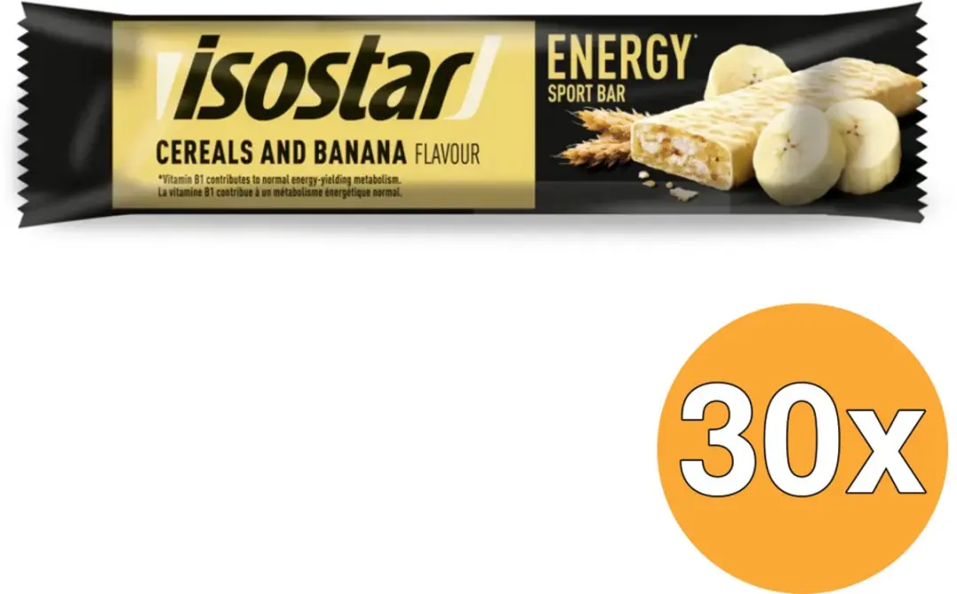 Isostar Sportrepen Banaan & Ontbijtgranen 1200g - 30 Stuks