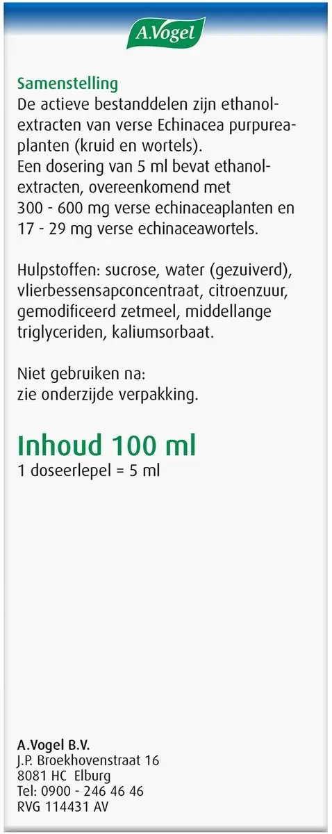 A.Vogel Echinaforce Hot Drink Siroop 100ml