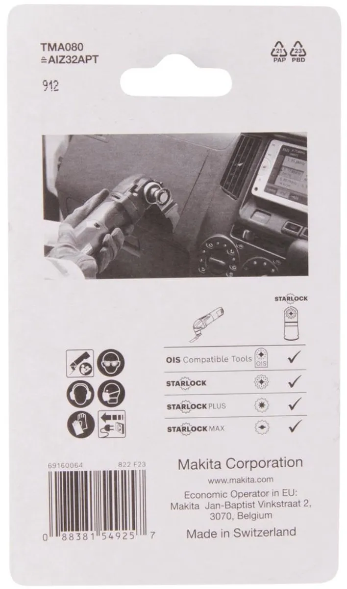 Makita TMA080 Invalzaagblad 32x40mm - Multimateriaal