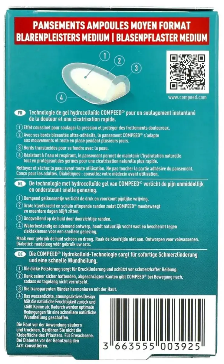 Compeed Blarenpleisters Medium - 12 Stuks