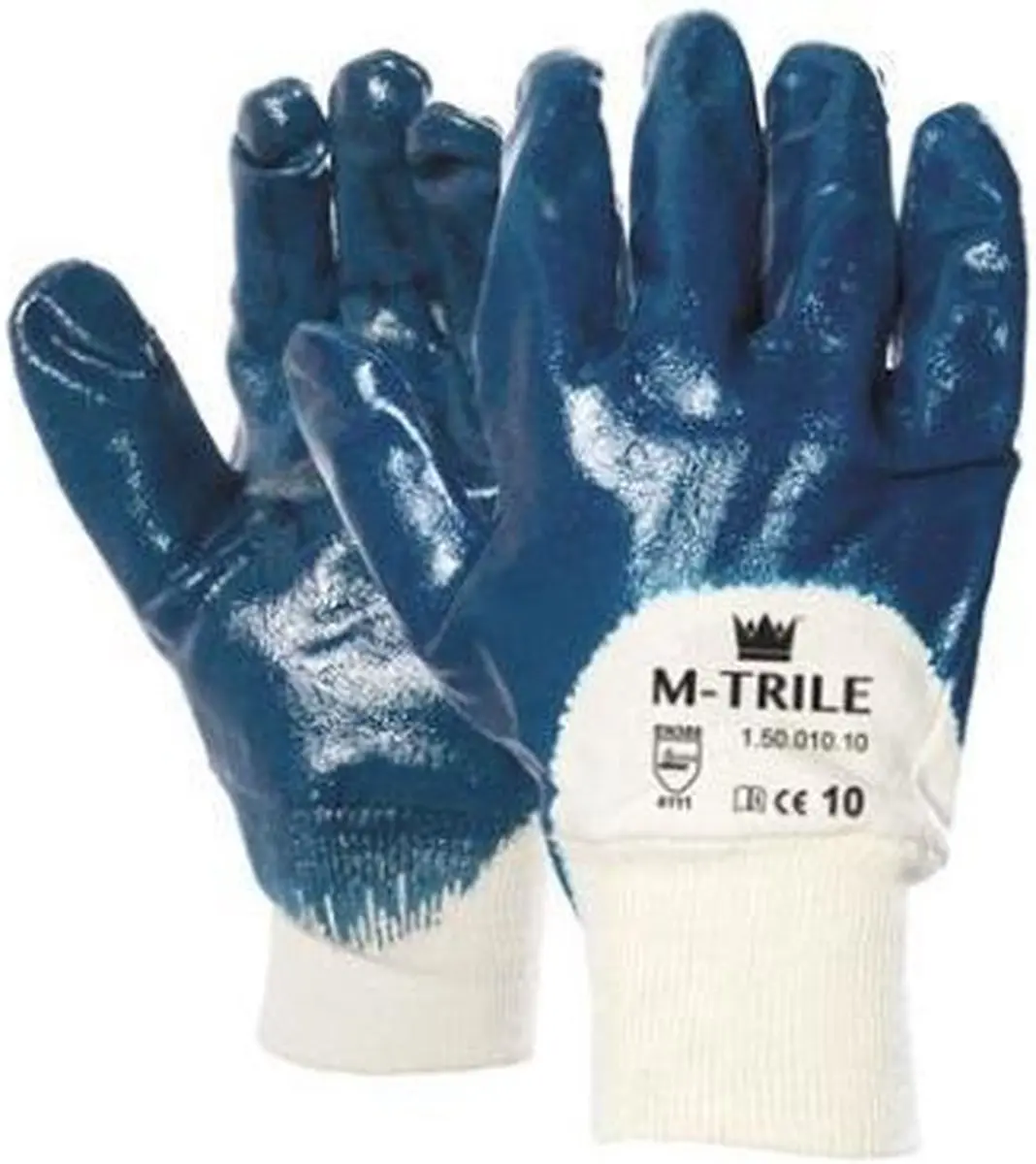 Oxxa NBR M-Trile 50-010 Handschoen - Maat 9 - Blauw/Wit