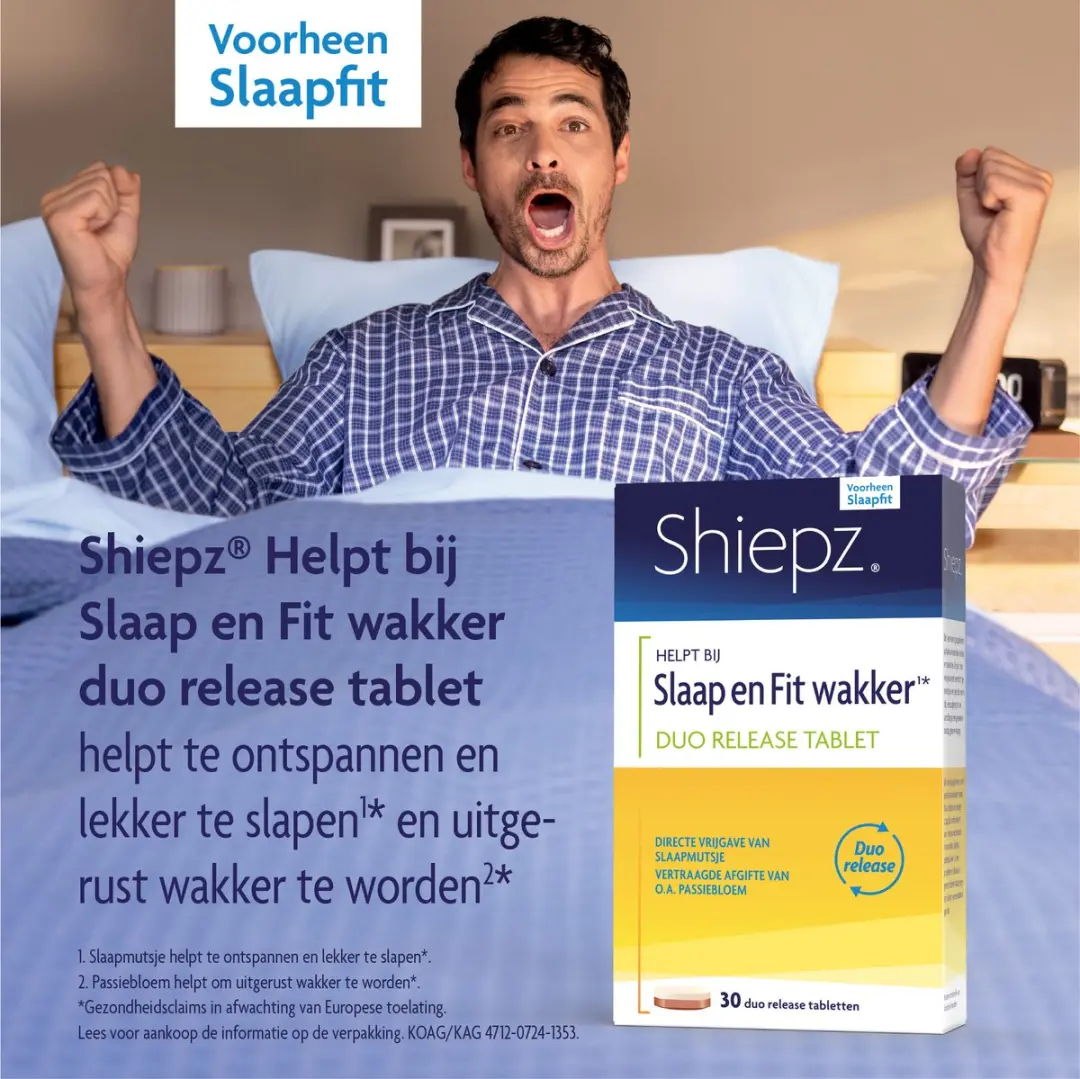 Shiepz Helpt bij Slaap & Fit Wakker Slaapmutsje - 30 Tabletten - afbeelding 6 van 6