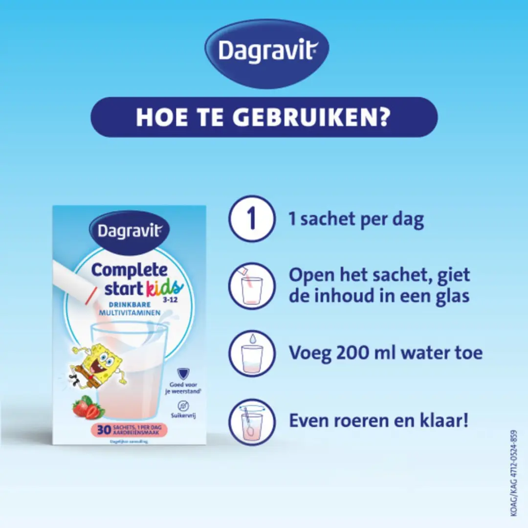 Dagravit Complete Start Kids Poeder - 2x30 Stuks