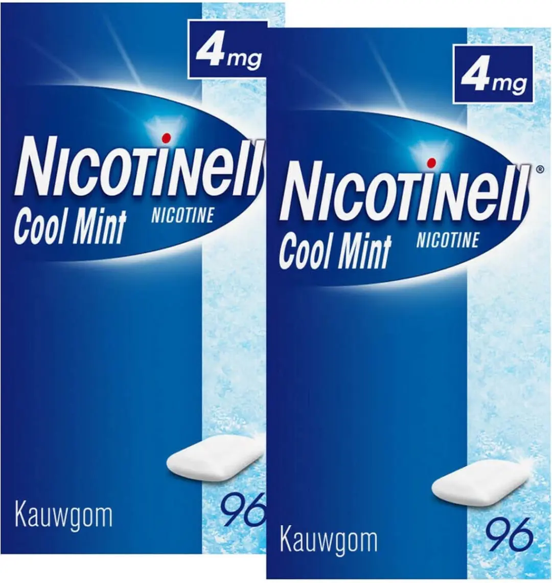 Nicotinell Kauwgom Cool Mint 4mg - 2 x 192 Stuks