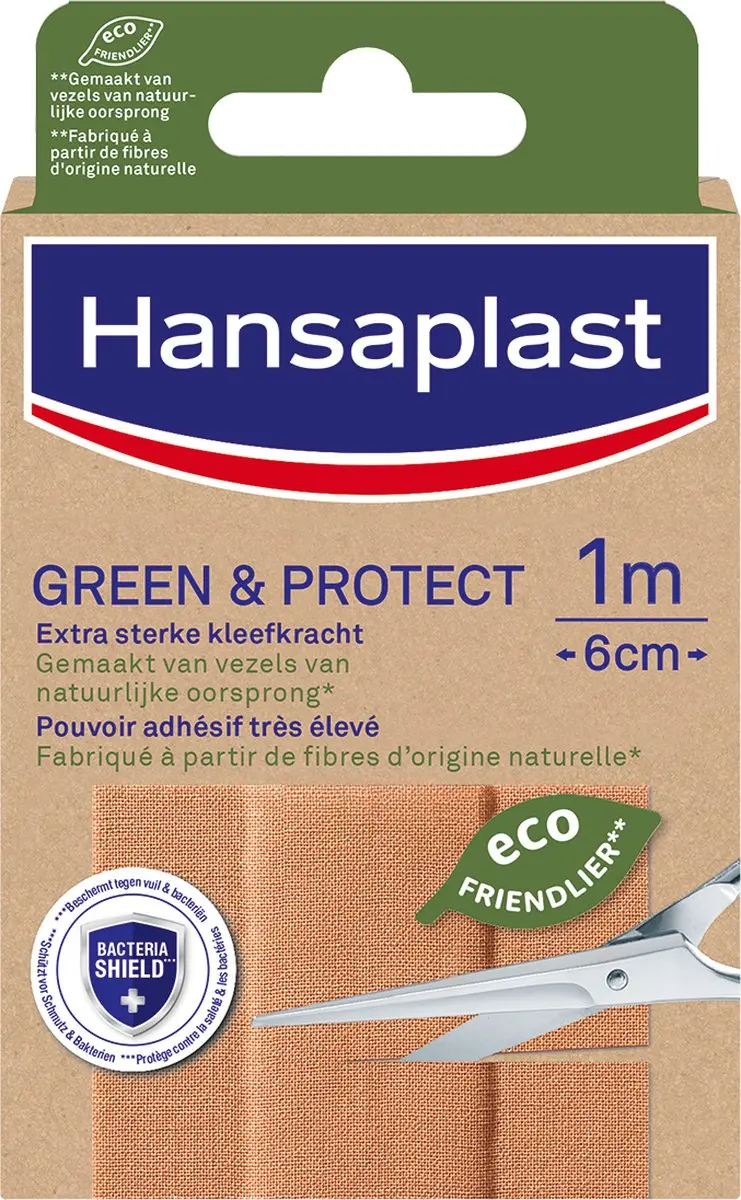 Hansaplast Green & Protect Pleisters 1m x 6cm