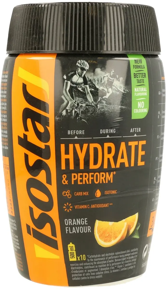 Isostar Hydrate & Perform Isotone Sportdrank Sinaasappel - 10x500ml