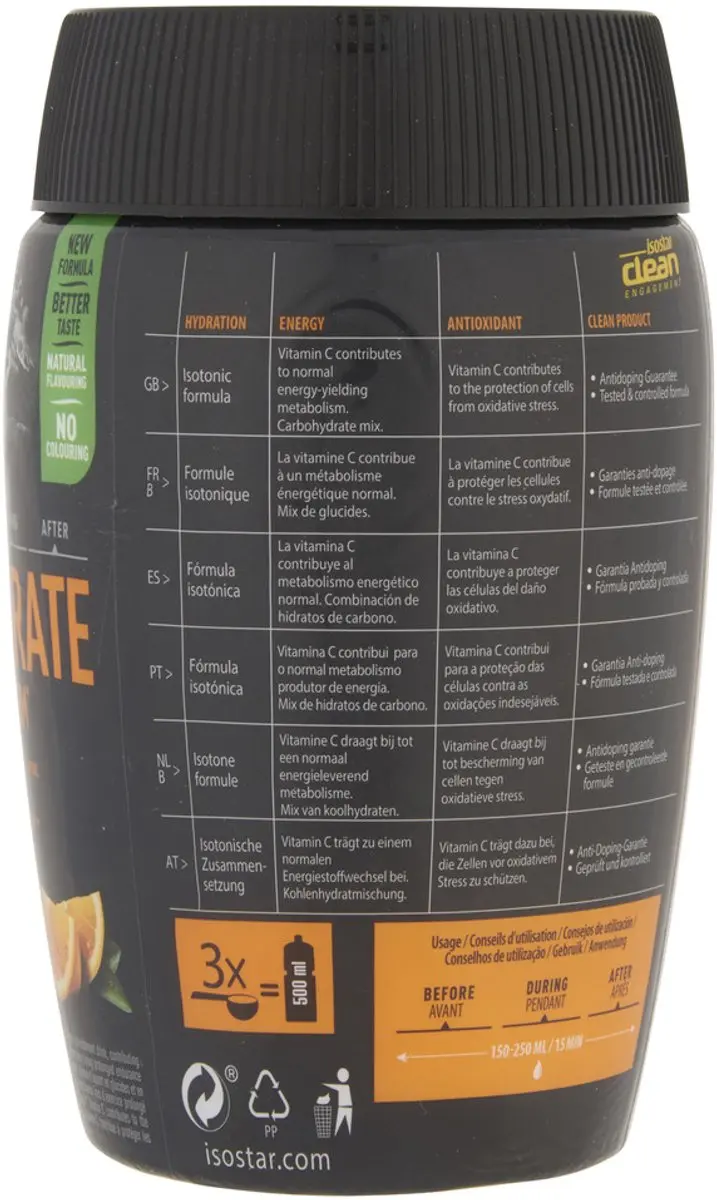 Isostar Hydrate & Perform Isotone Sportdrank Sinaasappel - 10x500ml