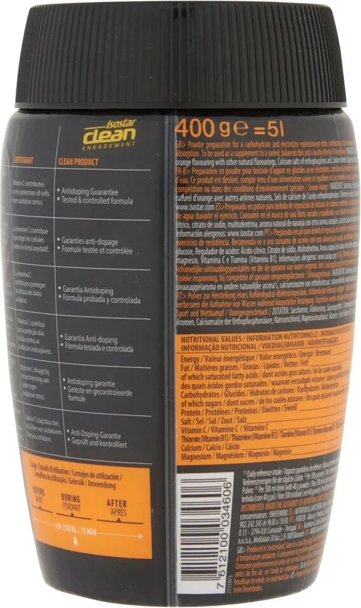Isostar Hydrate & Perform Isotone Sportdrank Sinaasappel - 10x500ml