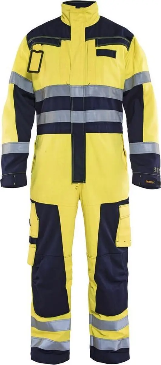 Blåkläder Multinorm Overall 6378-1514 - 58 - High Vis Geel/Marineblauw