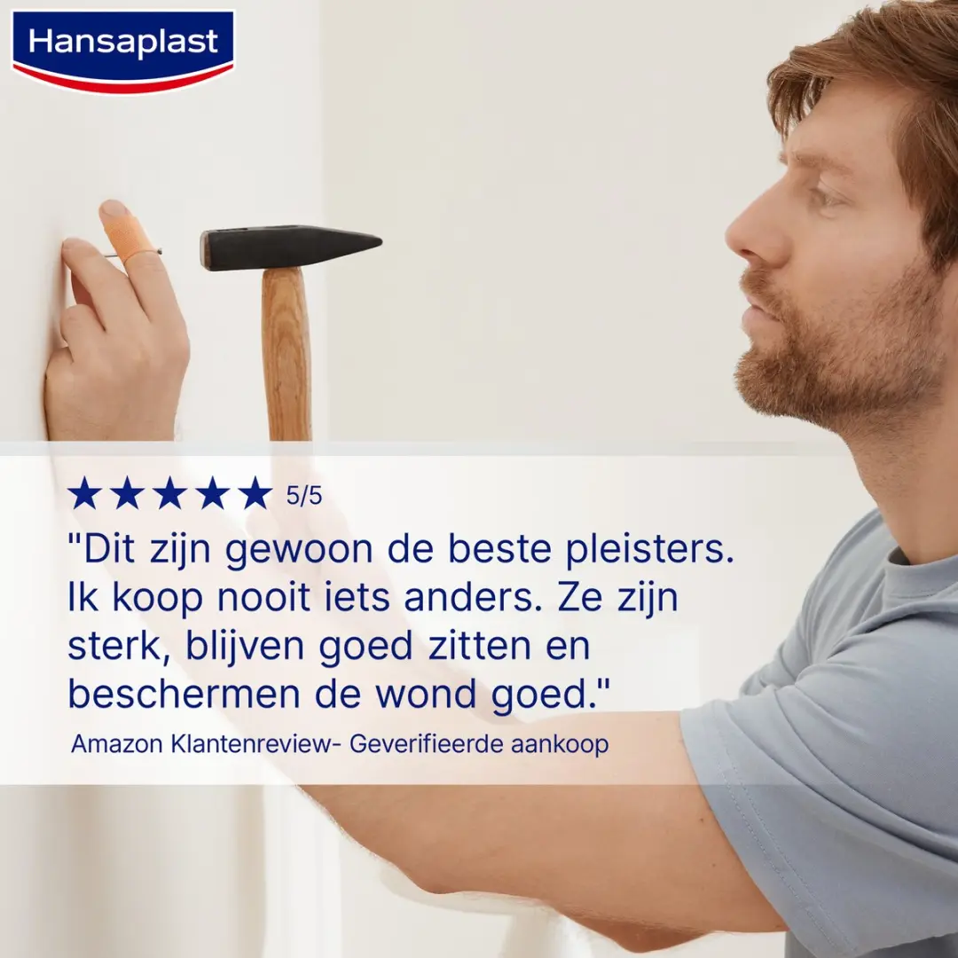 Hansaplast Extra Strong Waterproof Pleisters 16 Stuks - Beige