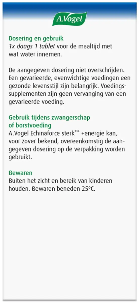 A.Vogel Echinaforce Sterk + Energie 60 tabletten