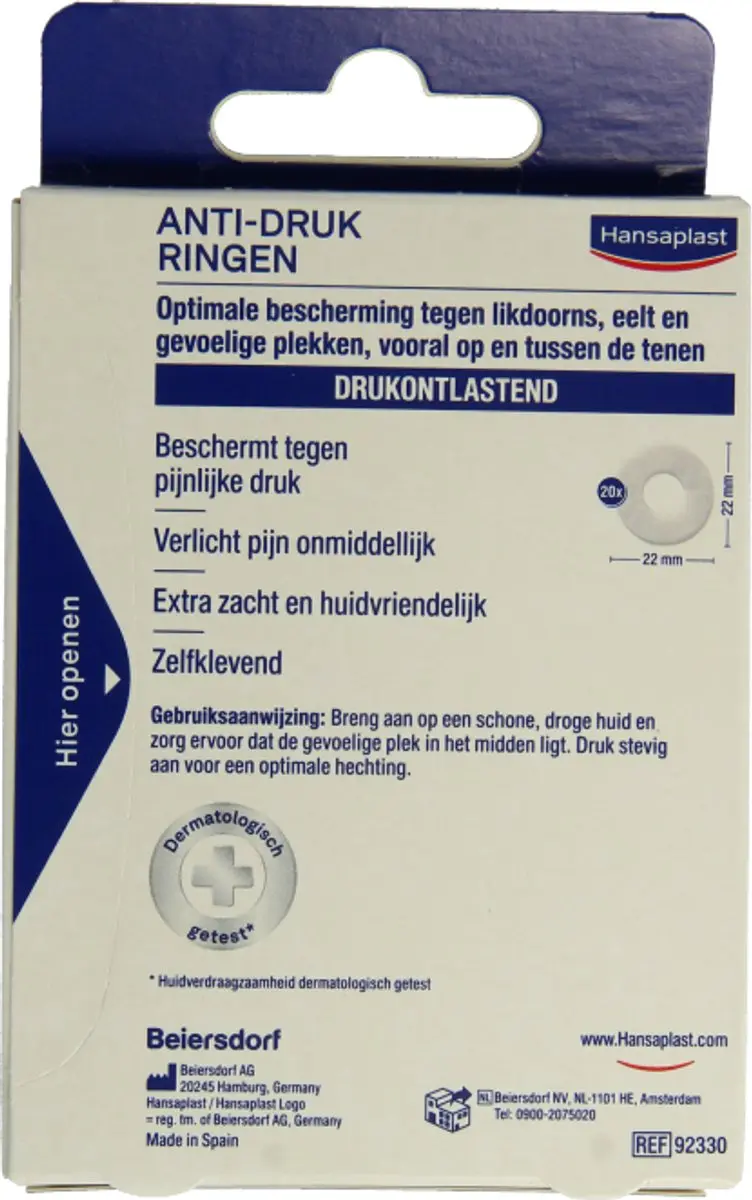 Hansaplast Likdoornpleisters 20 Stuks - Wit - afbeelding 6 van 6