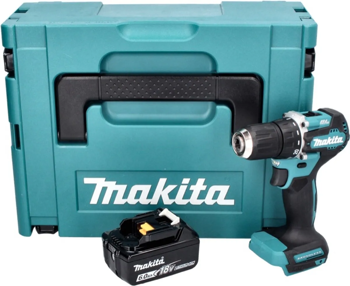 Makita DDF487G1J Accuboormachine 18V 40Nm Borstelloos - 1x 6.0Ah Accu - afbeelding 2 van 5