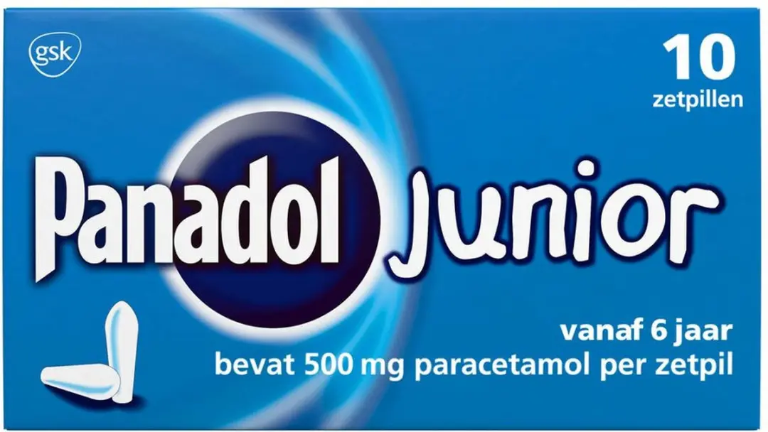 Panadol Junior Paracetamol 500mg Zetpillen - 20 Stuks