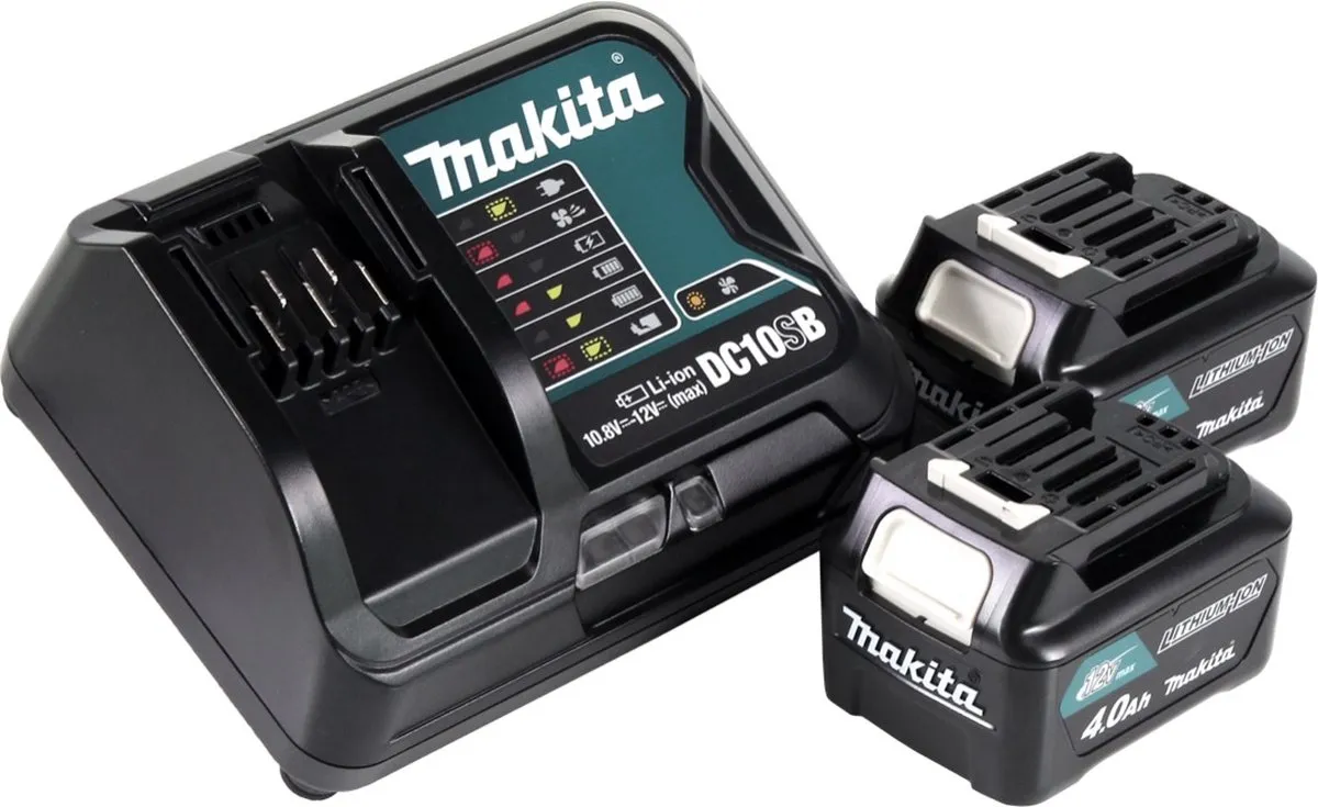 Makita Power Source Kit 12V - 2x BL1041B 4,0Ah + DC10SB Oplader