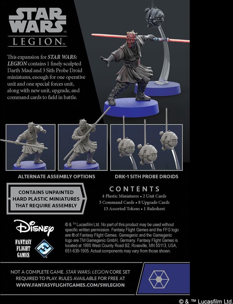FFG - Star Wars Legion: Darth Maul Expansion - DE