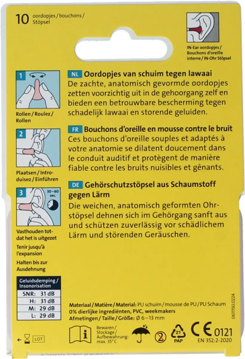 Ohropax Soft Oordoppen - 10 Stuks - Blauw