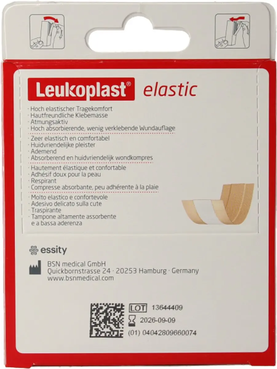 Leukoplast Elastic Pleister 1m x 8cm - Huidskleur