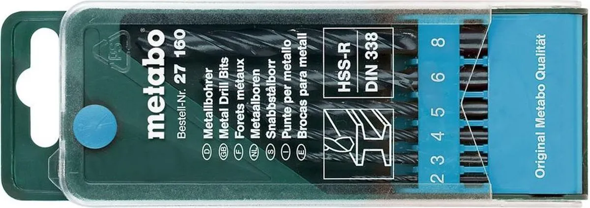 Metabo HSS-R Borencassette 6-delig Metaal