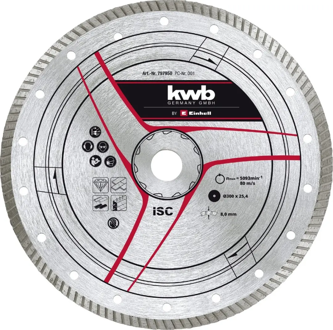 KWB Diamantslijpschijf 300 x 25,4mm Turbo