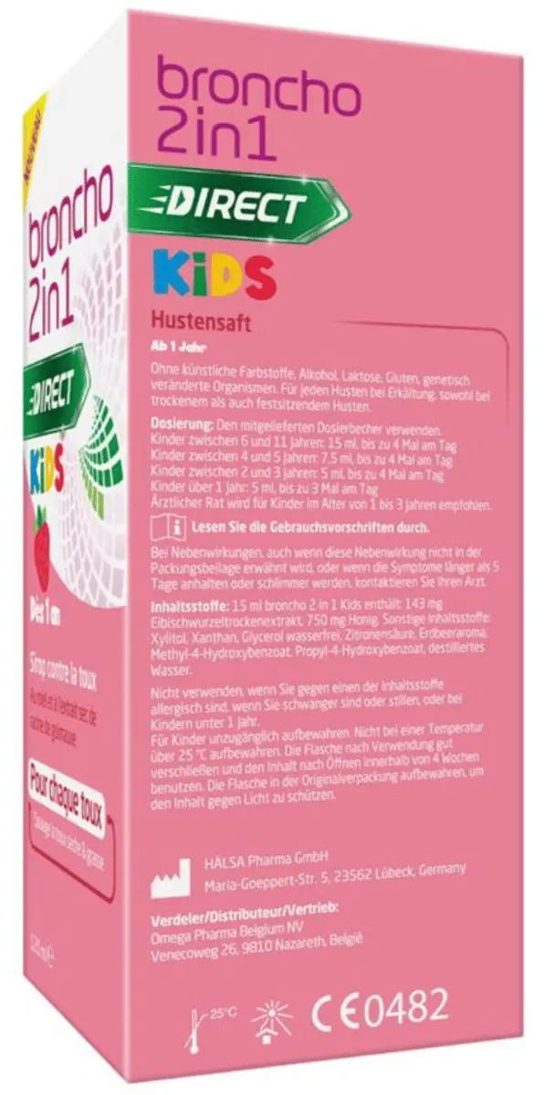 Bronchostop 2-in-1 Kids Hoestsiroop Aardbei 120ml