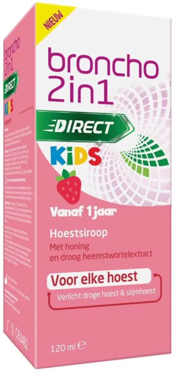 Bronchostop 2-in-1 Kids Hoestsiroop Aardbei 120ml