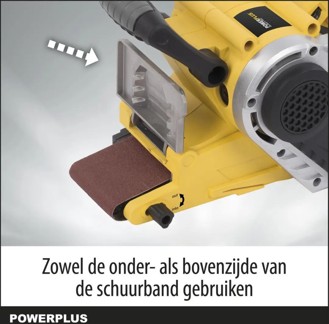 Powerplus POWX0460 Bandschuurmachine 950W - met 3 accu's