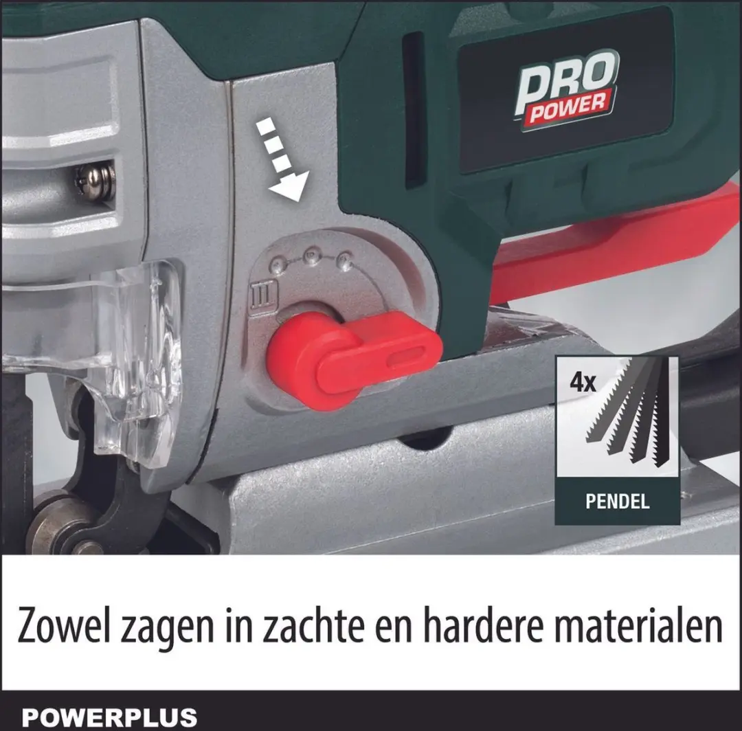 Powerplus POWPB30100 Decoupeerzaag 2600min-1 Brushless