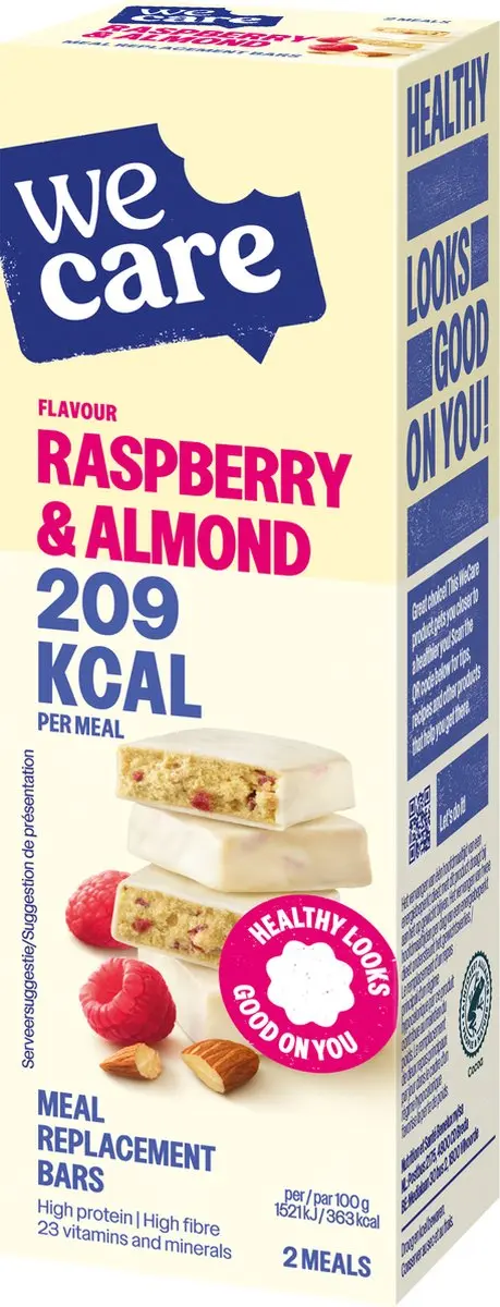 weCare Meal Replacement Framboos Amandel - 6x116g