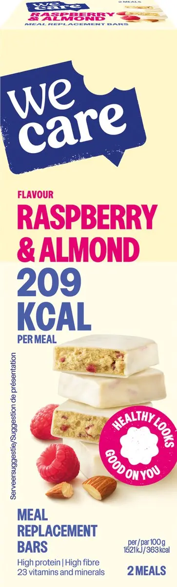 weCare Meal Replacement Framboos Amandel - 6x116g