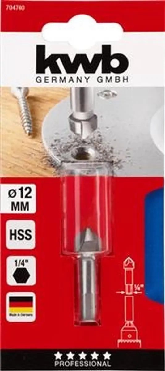 KWB Verznkboor hss 6kant 7047-40