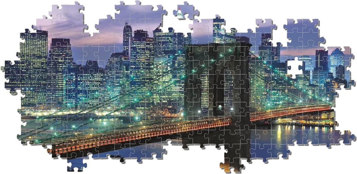 Clementoni Panorama New York Brooklyn Bridge Puzzel 1000 Stuks - Multicolor - afbeelding 4 van 5