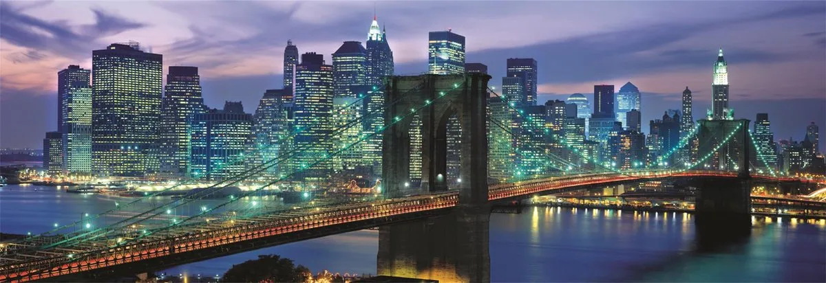 Clementoni Panorama New York Brooklyn Bridge Puzzel 1000 Stuks - Multicolor - afbeelding 3 van 5
