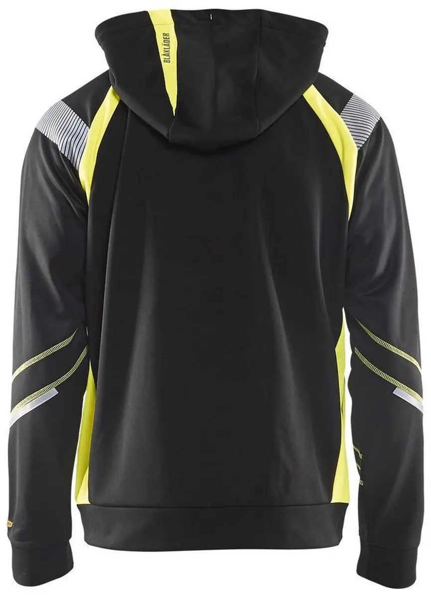 Blåkläder Hooded Sweatshirt Visible 3433-1158 - Zwart/High Vis Geel - L