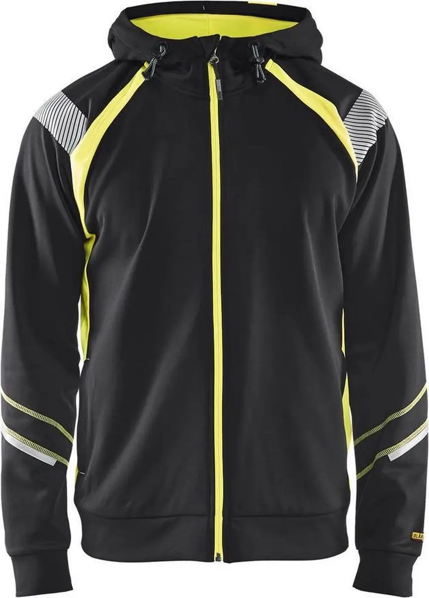 Blåkläder Hooded Sweatshirt Visible 3433-1158 - Zwart/High Vis Geel - L