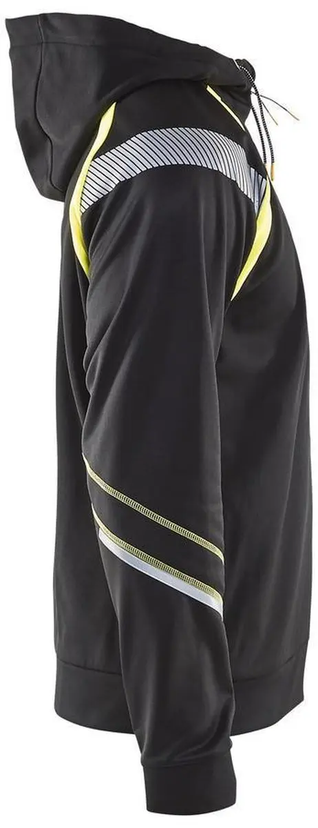 Blåkläder Hooded Sweatshirt Visible 3433-1158 - Zwart/High Vis Geel - L