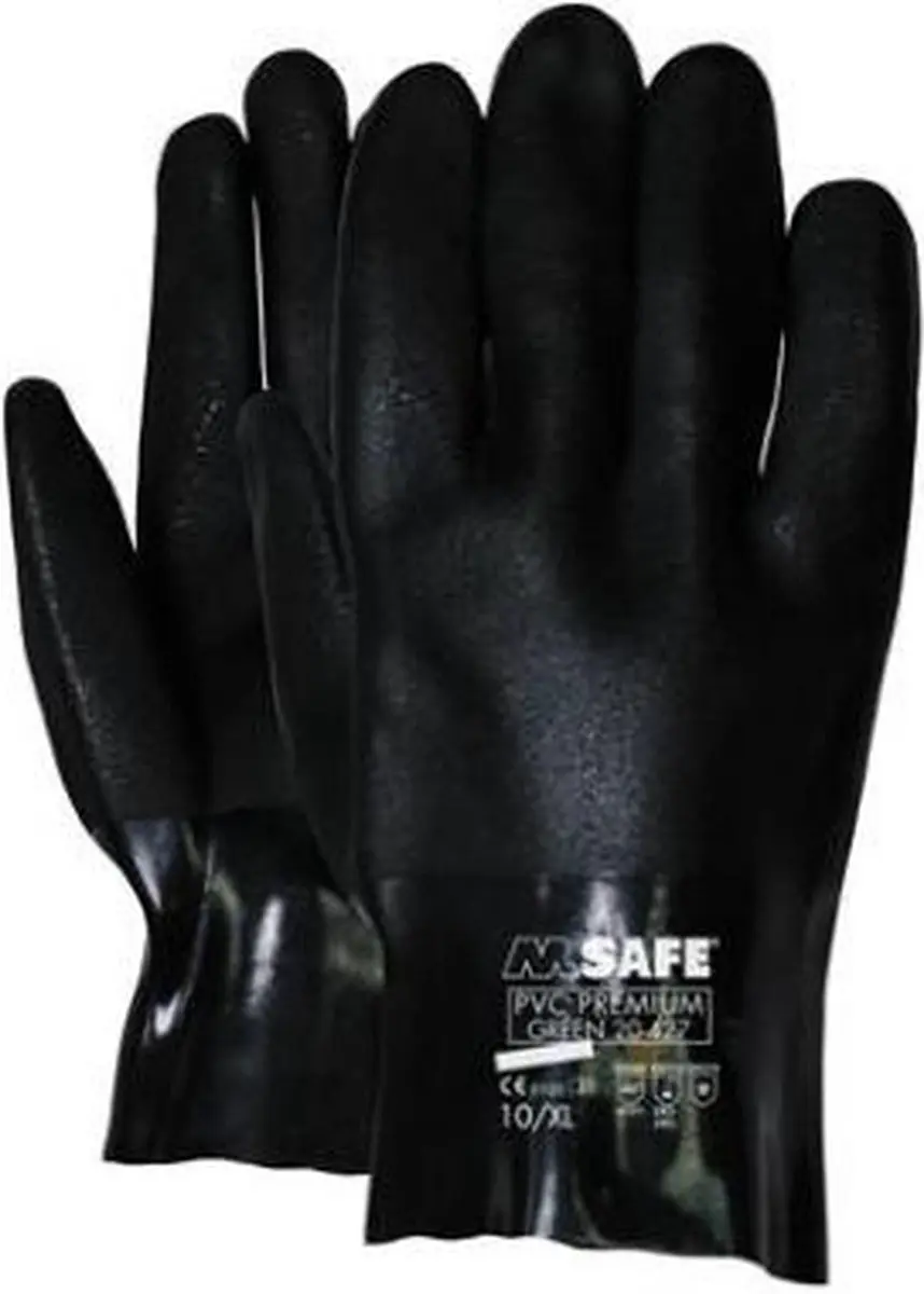 Oxxa PVC-Chem Green 20-427 Handschoen - XL - Zwart