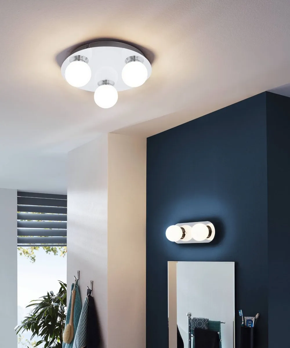 Eglo Mosiano Plafondlamp LED - Ø11cm - Chroom - Wit - afbeelding 6 van 6
