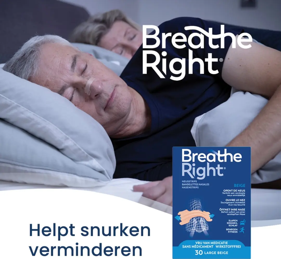 Breathe Right Neusstrips Large Beige - 30 Stuks