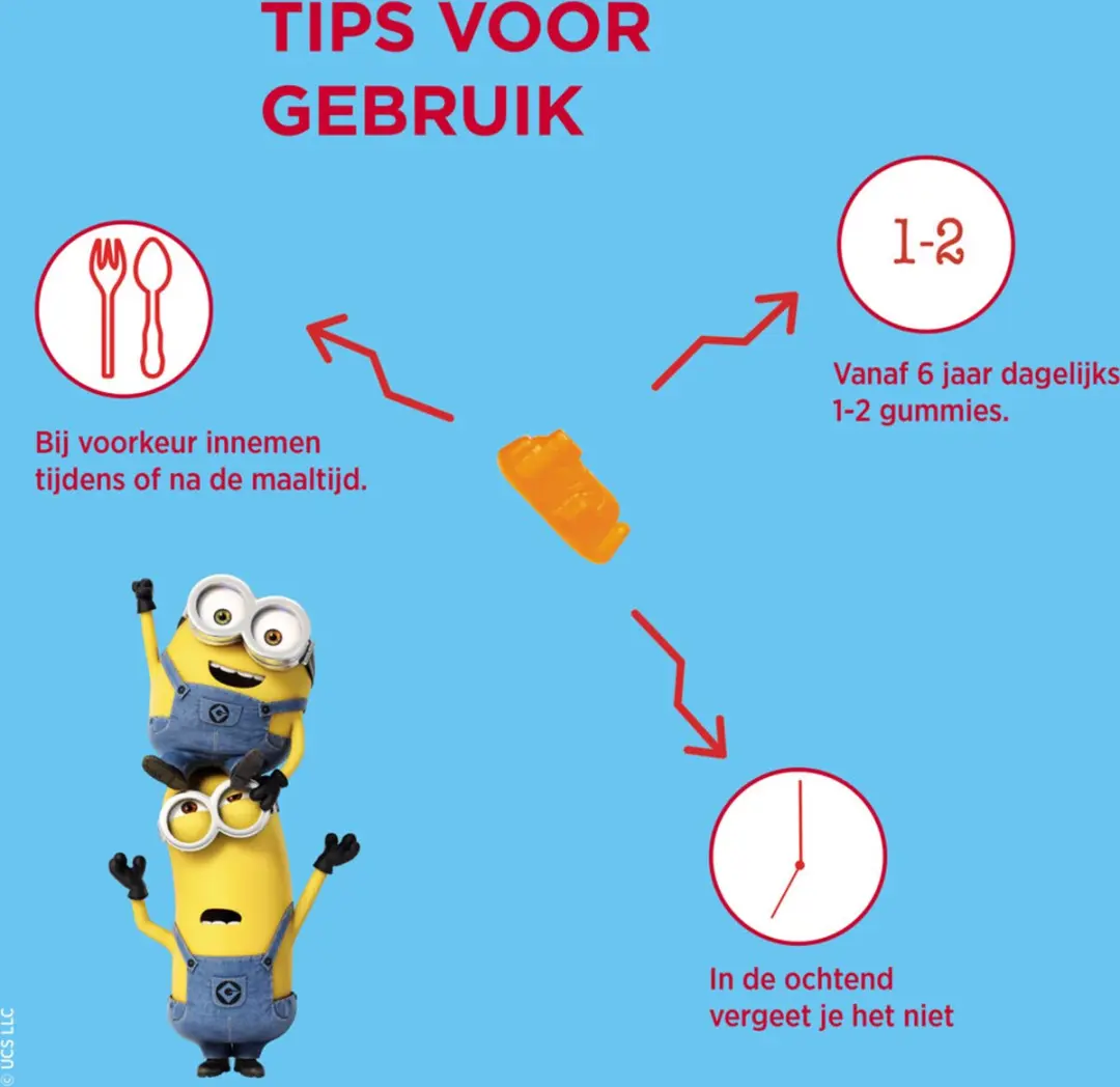 Dagravit Kids-Xtra Vitaminions Multivitaminen 6-12 jaar - 180 Gummies