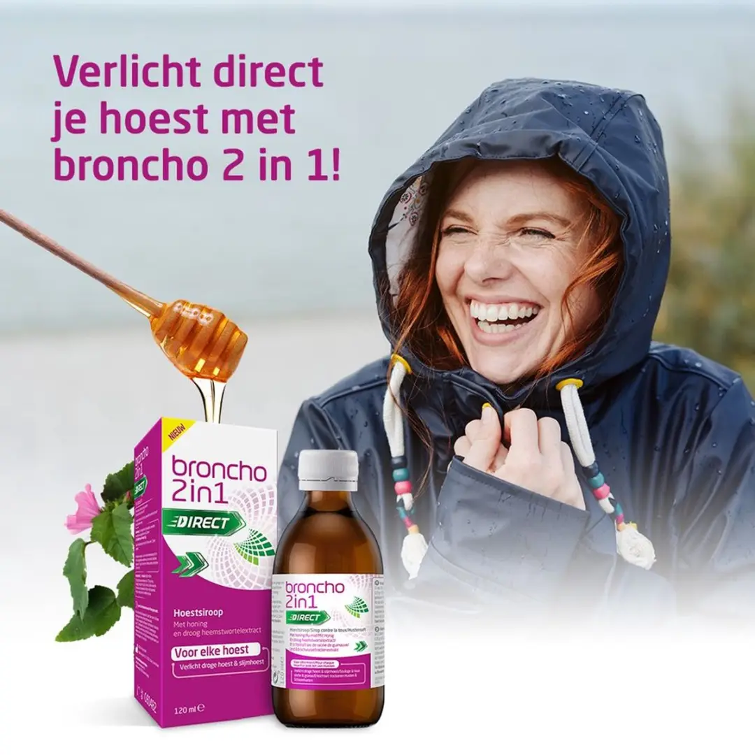 Bronchostop 2-in-1 Adult Hoestsiroop 120ml - Sinaasappelsmaak