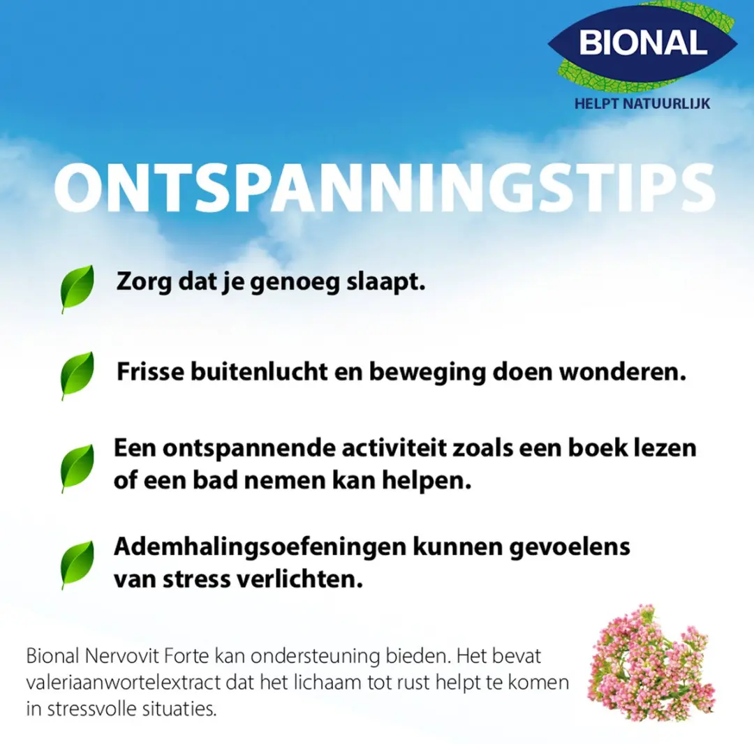 Bional Nervovit Forte Vegan Valeriaan 45 Tabletten