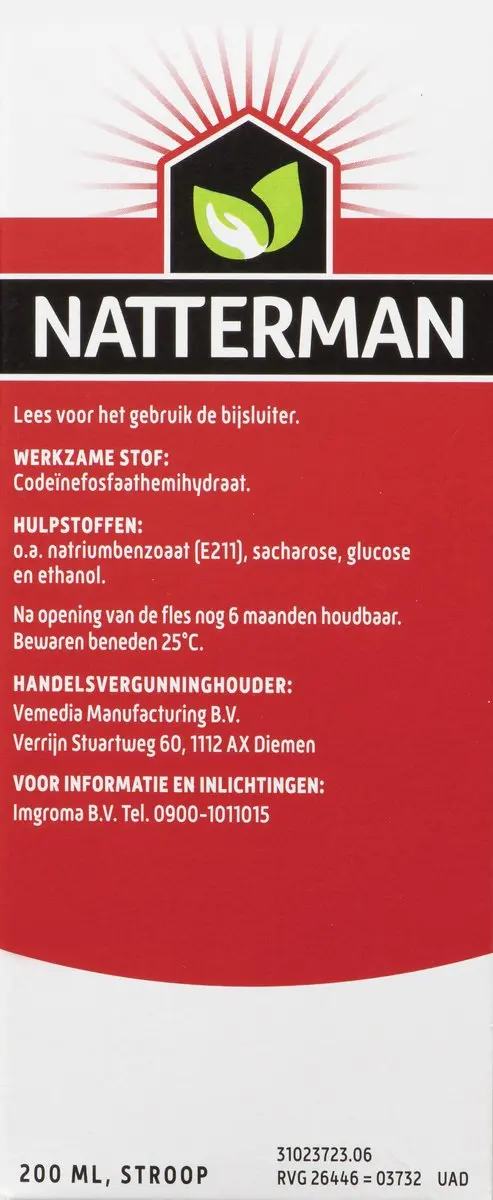 Natterman Bronchicum Extra Sterk Hoestdrank 200ml