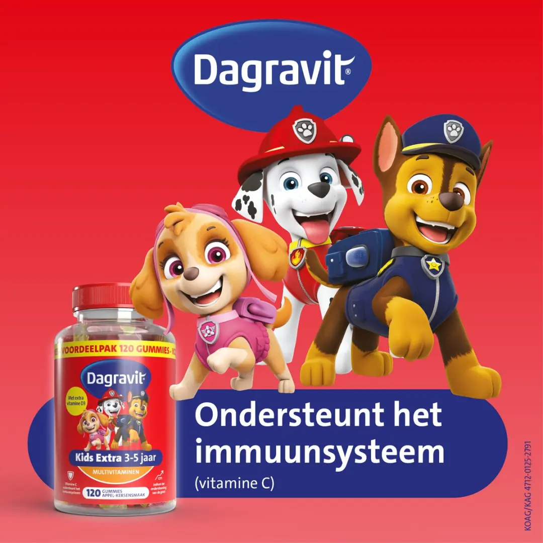 Dagravit Kids Paw Patrol Multivitaminen 120 Gummies - 294g