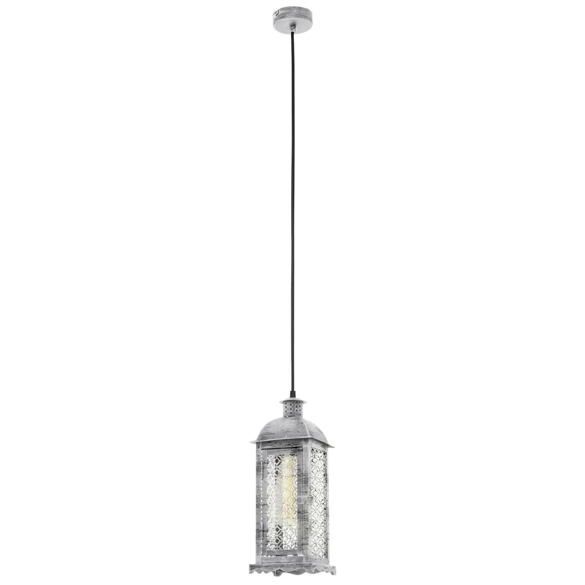 Eglo Vintage Hanglamp 1 Licht - Antiek Zilver - afbeelding 6 van 6