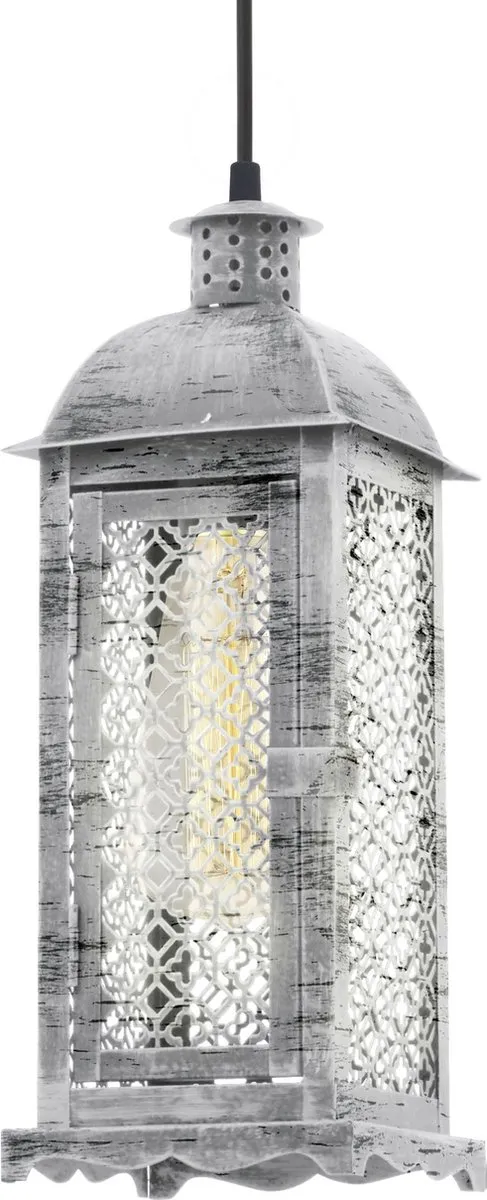 Eglo Vintage Hanglamp 1 Licht - Antiek Zilver