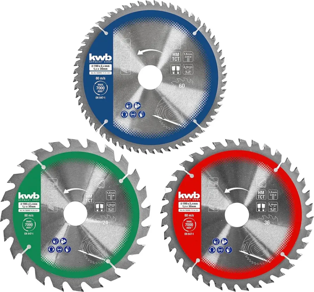KWB Cirkelzaagbladenset 190mm