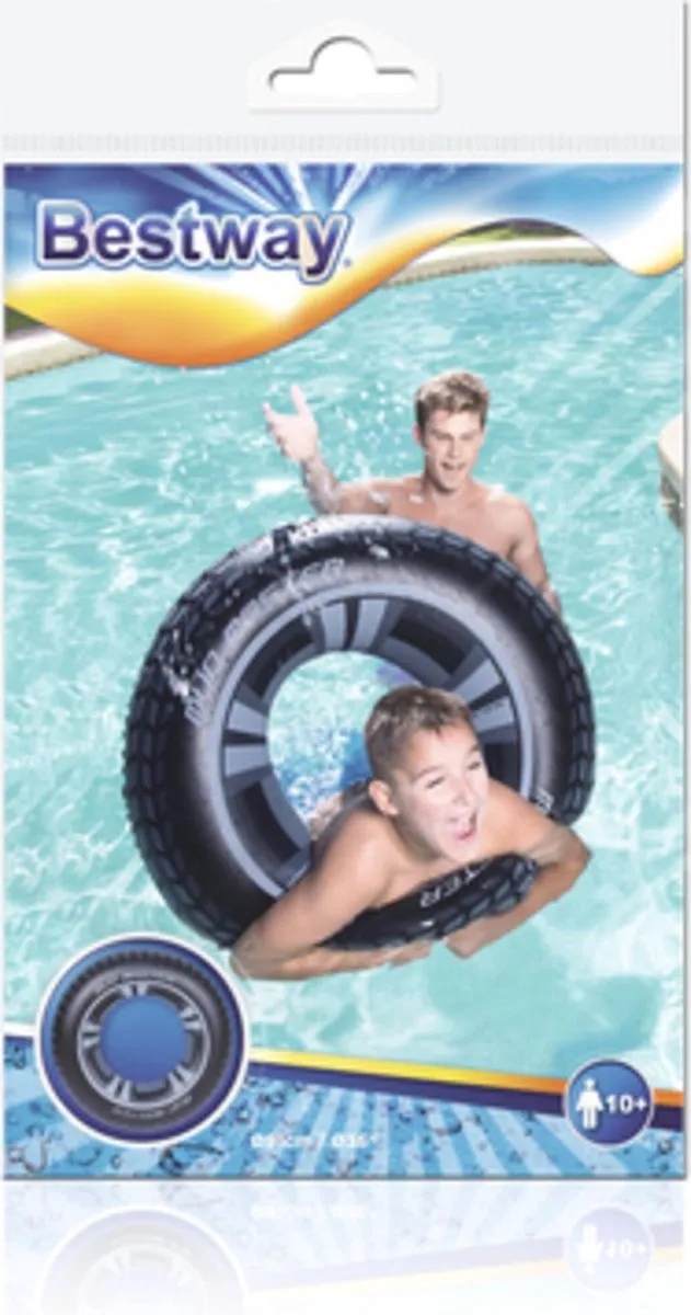Bestway Opblaasring MM91CM - 91 cm - Zwart - afbeelding 6 van 6